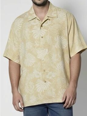 Jim Thompson 100% Linen Short Sleeve Button Down Hawaiian Shirt